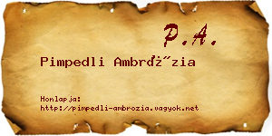 Pimpedli Ambrózia névjegykártya